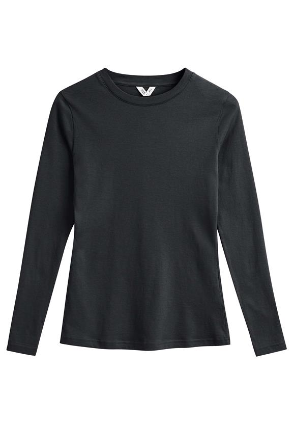 Shirt Basic Lange Mouw Dhivya Zwart from Shop Like You Give a Damn