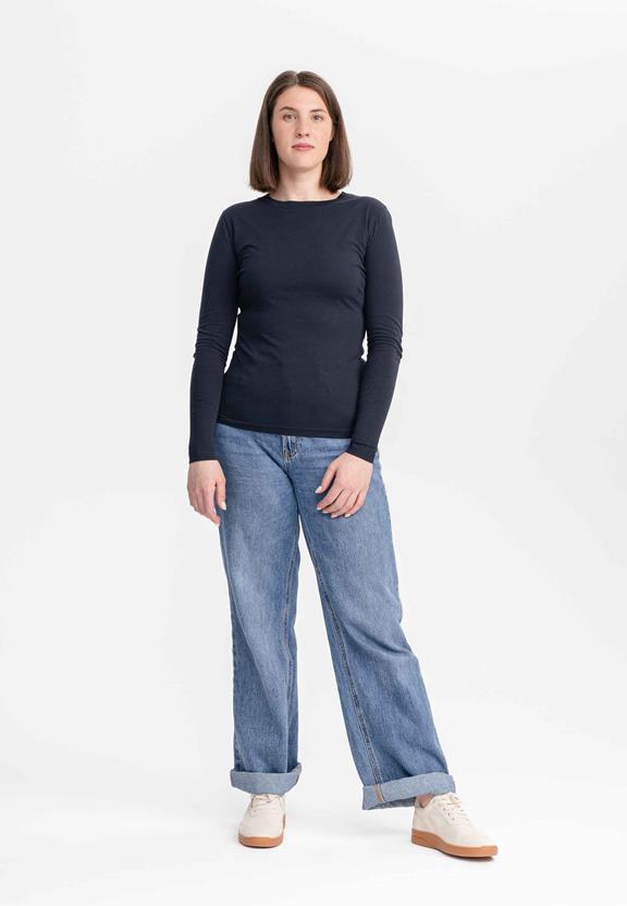 Dhivya Basic Lange Mouwen Marineblauw from Shop Like You Give a Damn