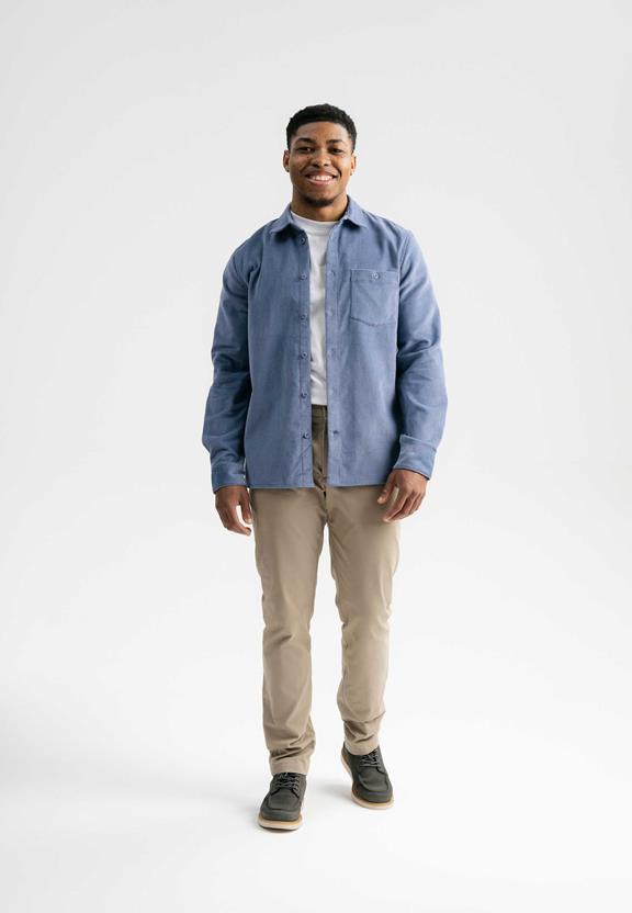 Overhemd Corduroy Nimit Dove Blue from Shop Like You Give a Damn