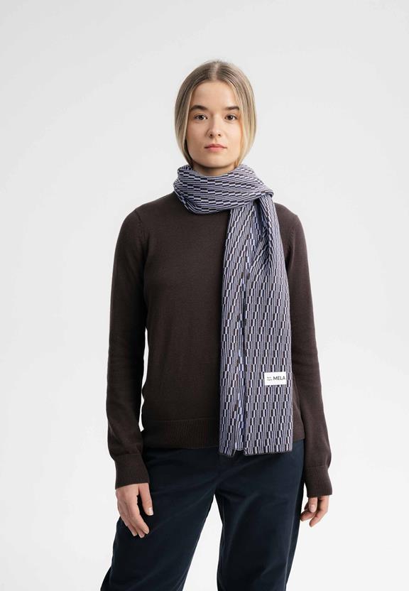 Sjaal Brei Asmee Donkerbruine Lijnen via Shop Like You Give a Damn