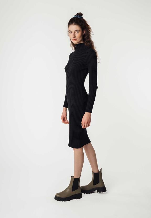 Jurk Rib Knit Shivani Zwart from Shop Like You Give a Damn