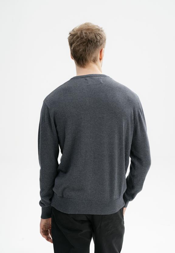 Fijn Gebreide Trui Himal Antraciet Melange Donkergrijs from Shop Like You Give a Damn