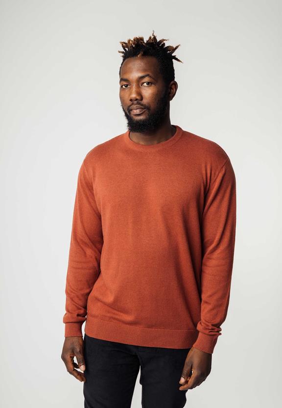 Fijn Gebreide Trui Himal Mahonie Rood Melange via Shop Like You Give a Damn