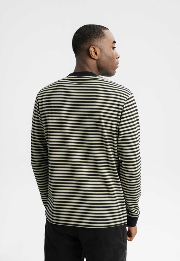 Shirt Lange Mouw Tejas Tea Leaf Groen / Zwart Gestreept from Shop Like You Give a Damn