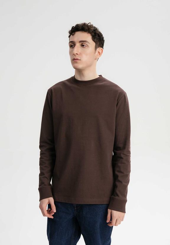 Shirt Lange Mouw Tejas Donkerbruin via Shop Like You Give a Damn
