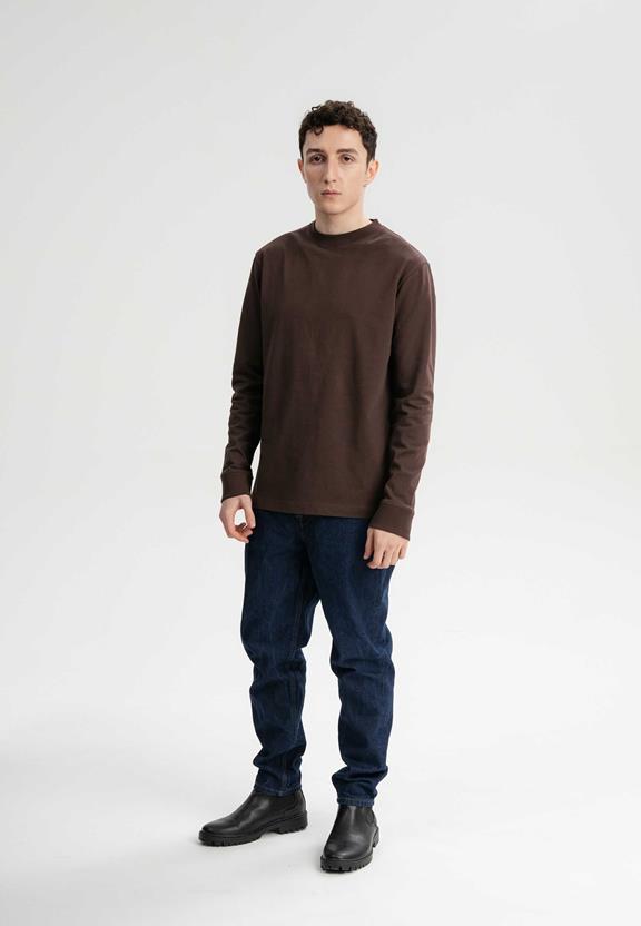 Shirt Lange Mouw Tejas Donkerbruin from Shop Like You Give a Damn