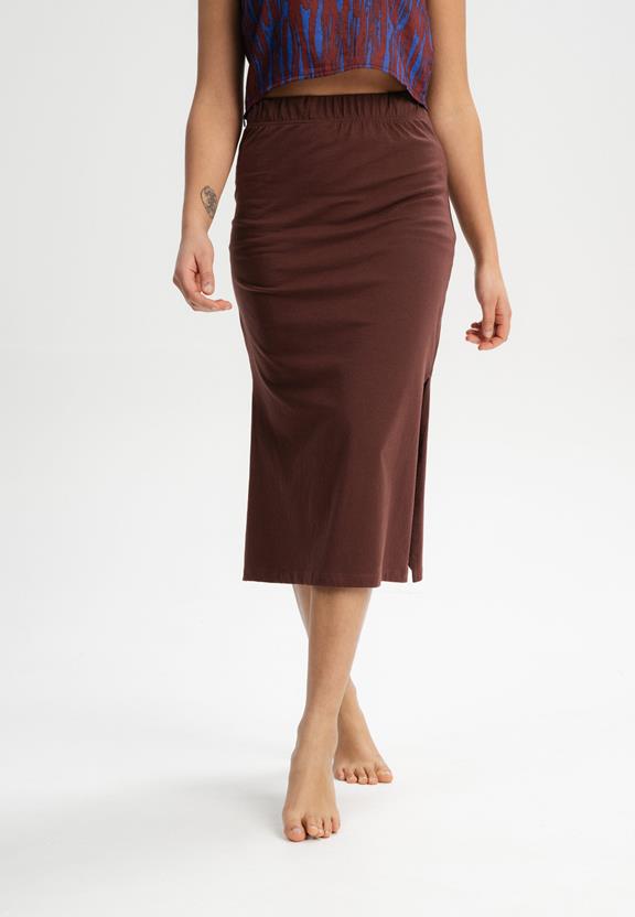 Rok Midi Divari Bitter Choc Bruin via Shop Like You Give a Damn