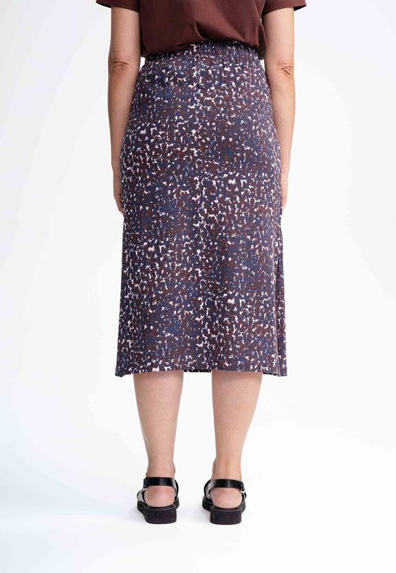 Rok Midi Divari Chai Bloemen Rood/Blauw from Shop Like You Give a Damn