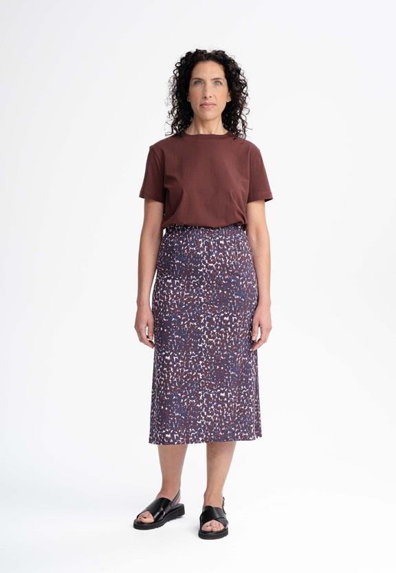 Rok Midi Divari Chai Bloemen Rood/Blauw from Shop Like You Give a Damn