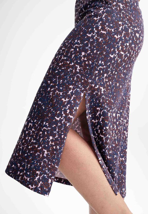 Rok Midi Divari Chai Bloemen Rood/Blauw from Shop Like You Give a Damn