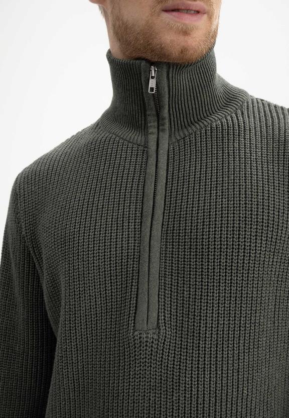 Ribgebreide Troyer Unisex Udai Groen Melange from Shop Like You Give a Damn