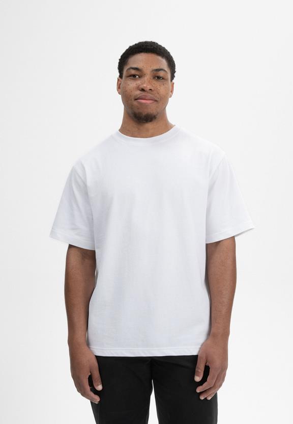 T-Shirt Oversized Zware Bhajan Wit via Shop Like You Give a Damn