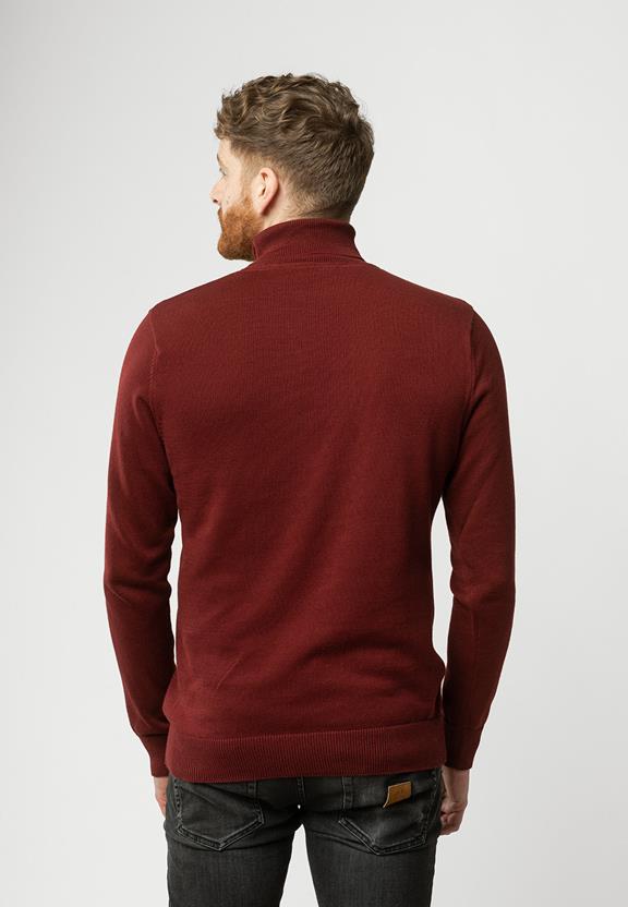 Fijn Gebreide Trui Coltrui Kanja Bordeauxrood from Shop Like You Give a Damn