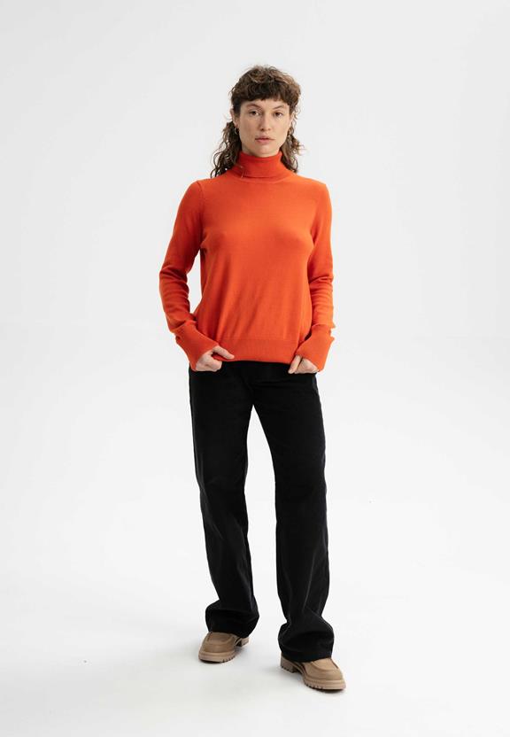 Fijngebreide Trui Coltrui Mayura Oranje Baksteen from Shop Like You Give a Damn