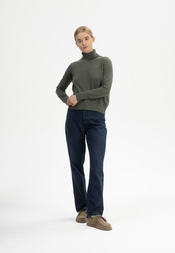 Fijn Gebreide Trui Coltrui Mayura Green Melange from Shop Like You Give a Damn