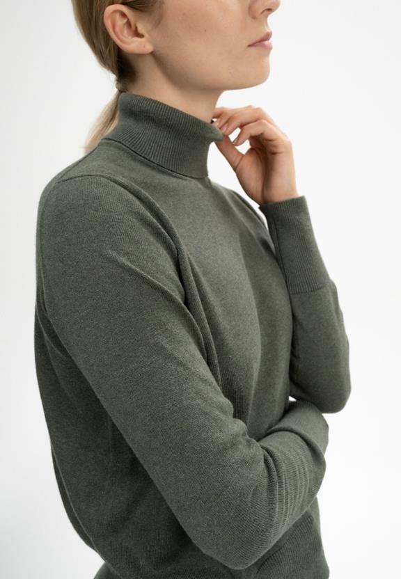 Fijn Gebreide Trui Coltrui Mayura Green Melange from Shop Like You Give a Damn