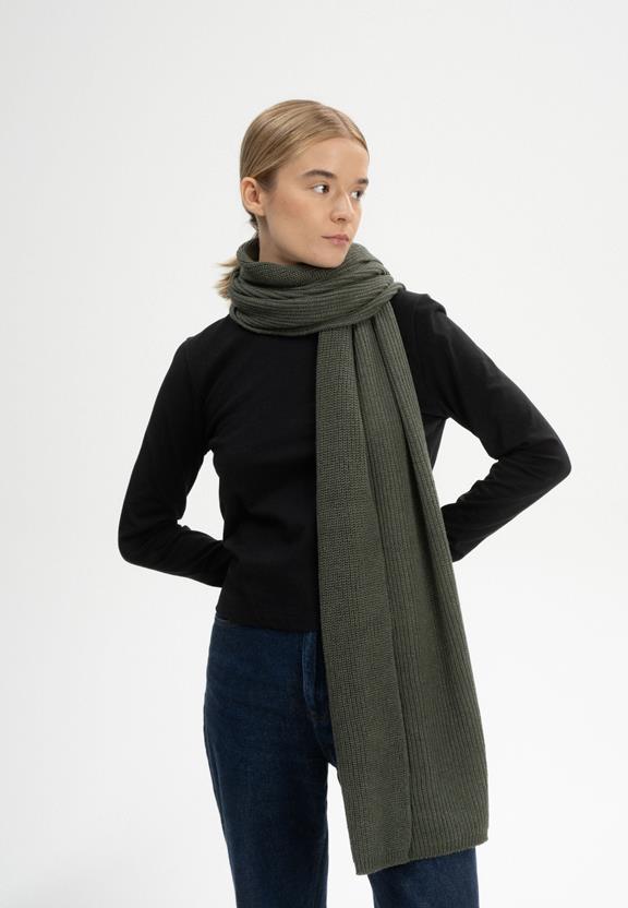 Sjaal Ribgebreid Nagna Groen MÃªlee via Shop Like You Give a Damn