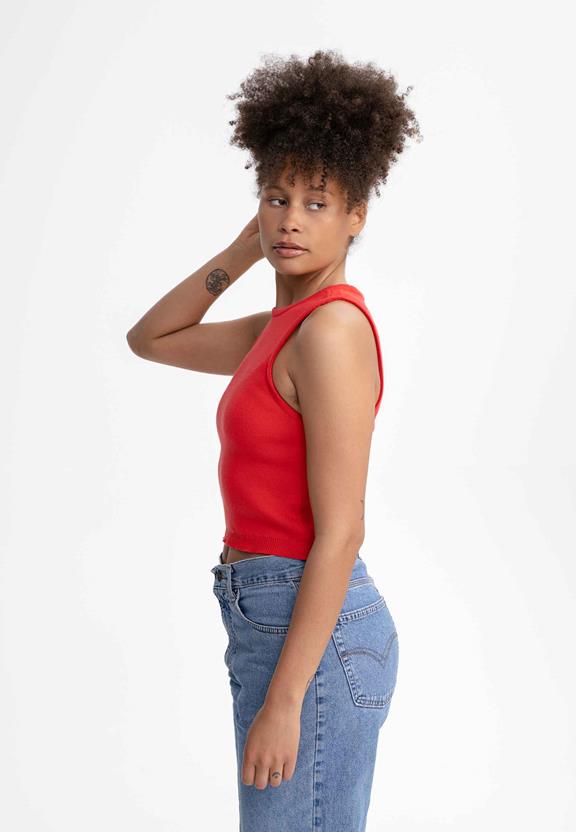 Gebreide Top Nikara Poppy Red from Shop Like You Give a Damn