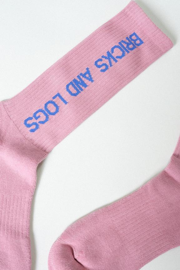 Sokken Emb Mauve/Blauw from Shop Like You Give a Damn