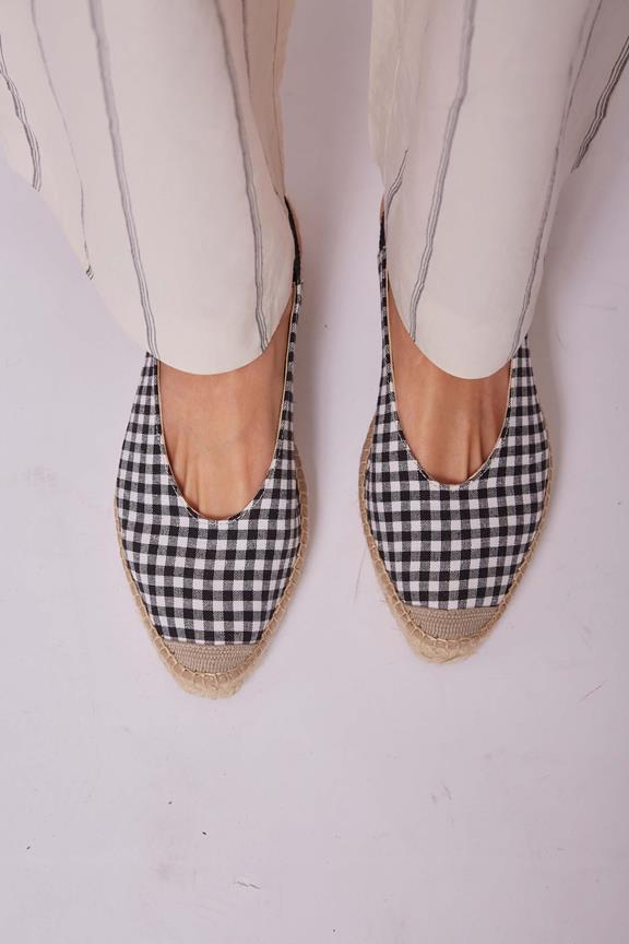 Sandalen Vichy Zwart & Wit from Shop Like You Give a Damn