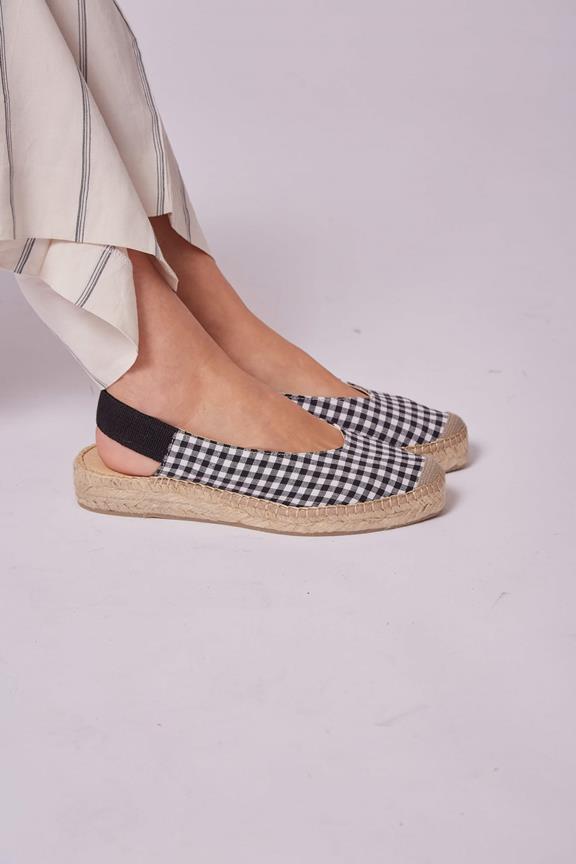 Sandalen Vichy Zwart & Wit from Shop Like You Give a Damn