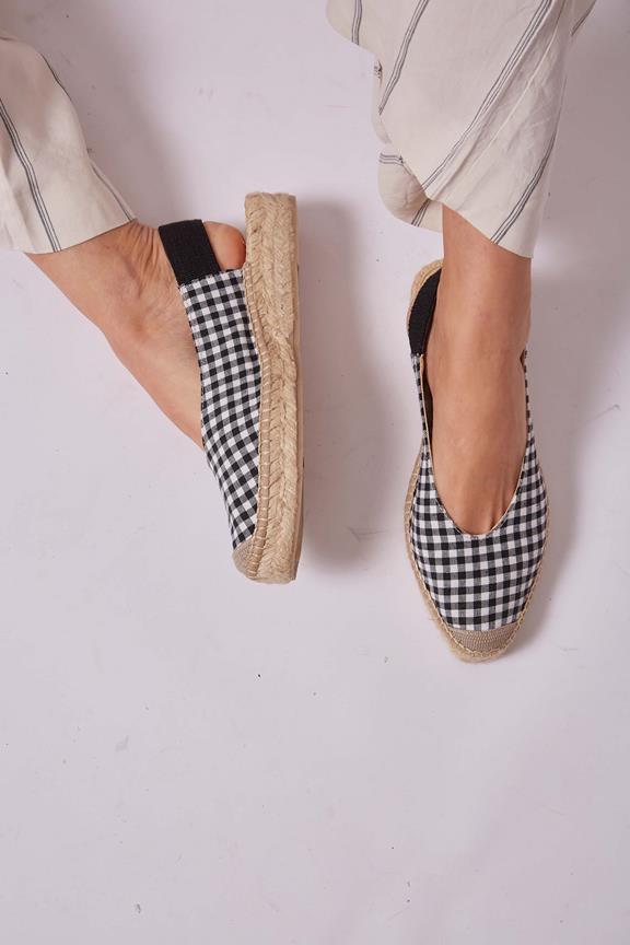 Sandalen Vichy Zwart & Wit from Shop Like You Give a Damn