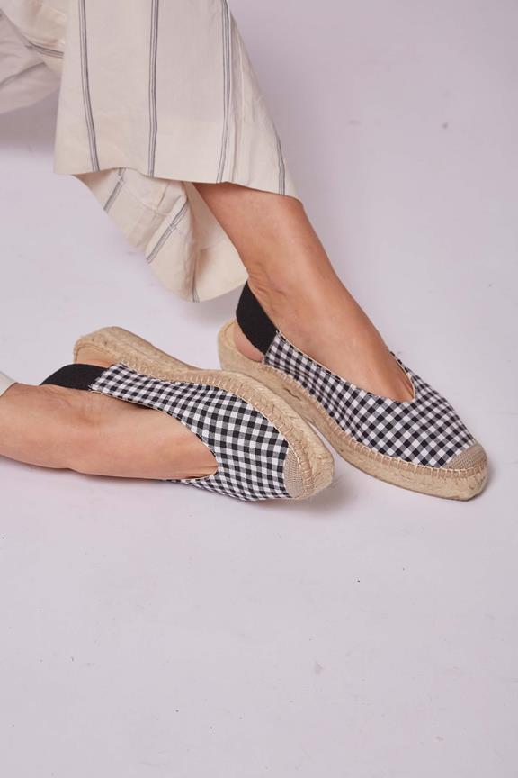 Sandalen Vichy Zwart & Wit from Shop Like You Give a Damn