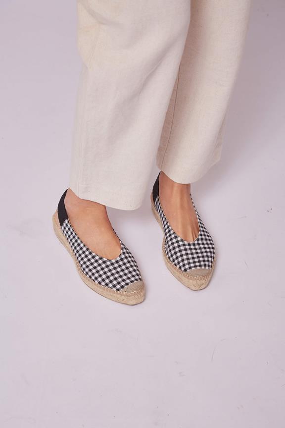 Sandalen Vichy Zwart & Wit from Shop Like You Give a Damn