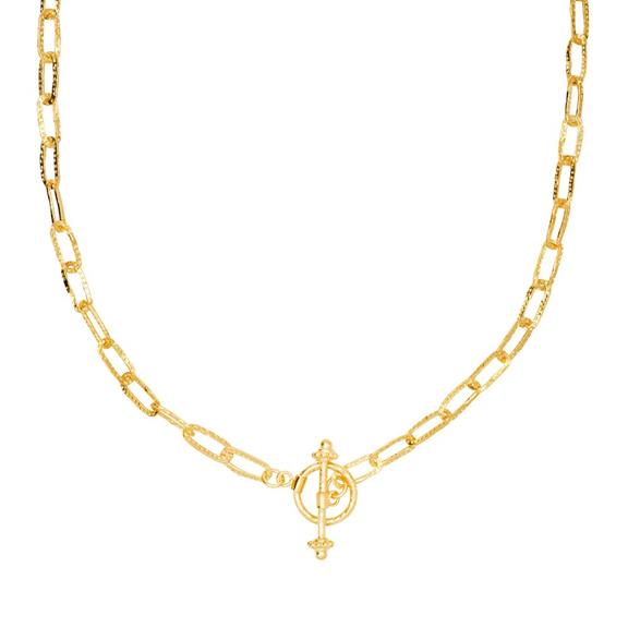 Necklace Freedom T-Bar Chain Gold via Shop Like You Give a Damn