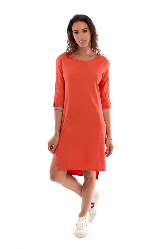 Jurk Mia Ls Terracotta Oranje via Shop Like You Give a Damn
