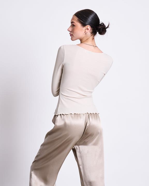 Top Minirib Longsleeve Aversa Ivoor from Shop Like You Give a Damn