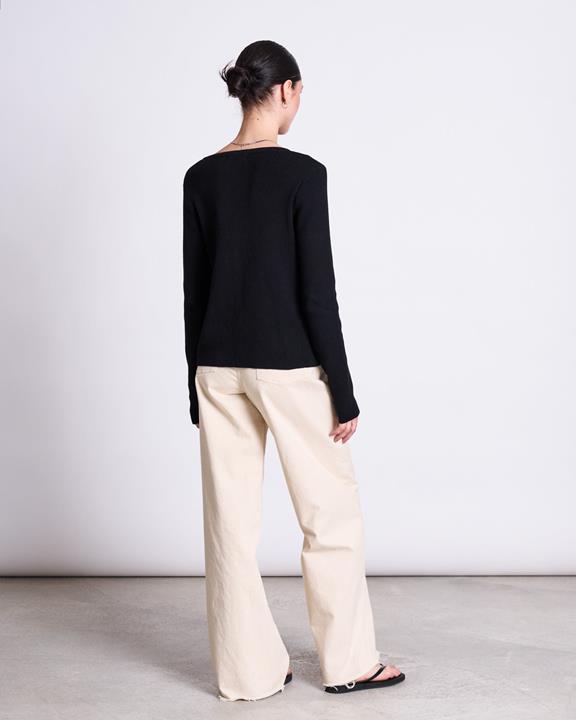 Cardigan Ronde Hals Glimt Zwart from Shop Like You Give a Damn