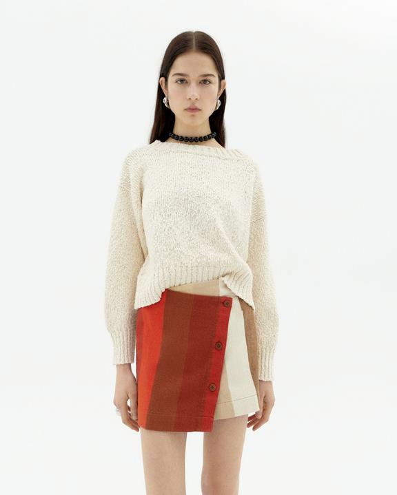 Trui Gebreid Clara Wit via Shop Like You Give a Damn