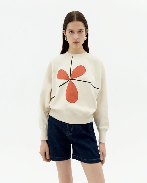Sweatshirt Sabine Bonnie Wit via Shop Like You Give a Damn