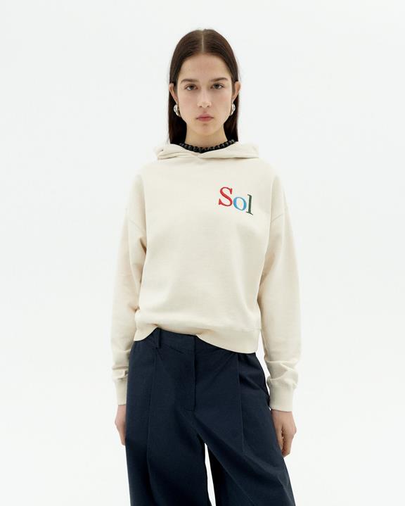 Capuchonsweater Sun Type Valeria Off White via Shop Like You Give a Damn