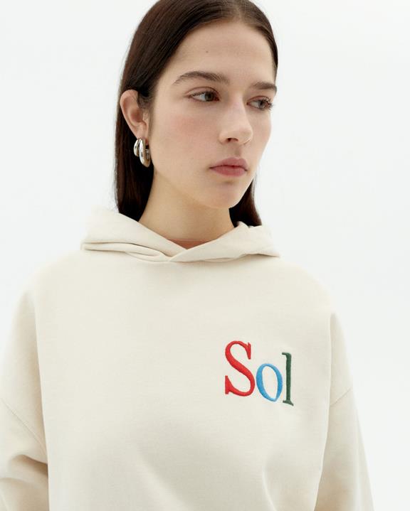 Capuchonsweater Sun Type Valeria Off White from Shop Like You Give a Damn