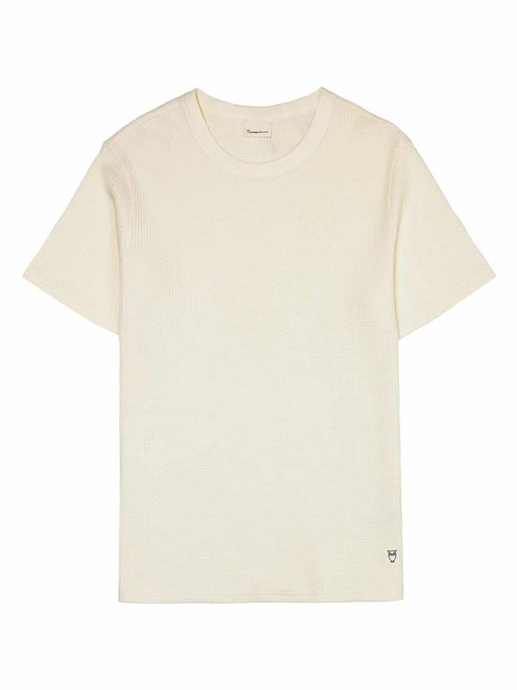T-Shirt Regular Wafel Gebroken Wit via Shop Like You Give a Damn