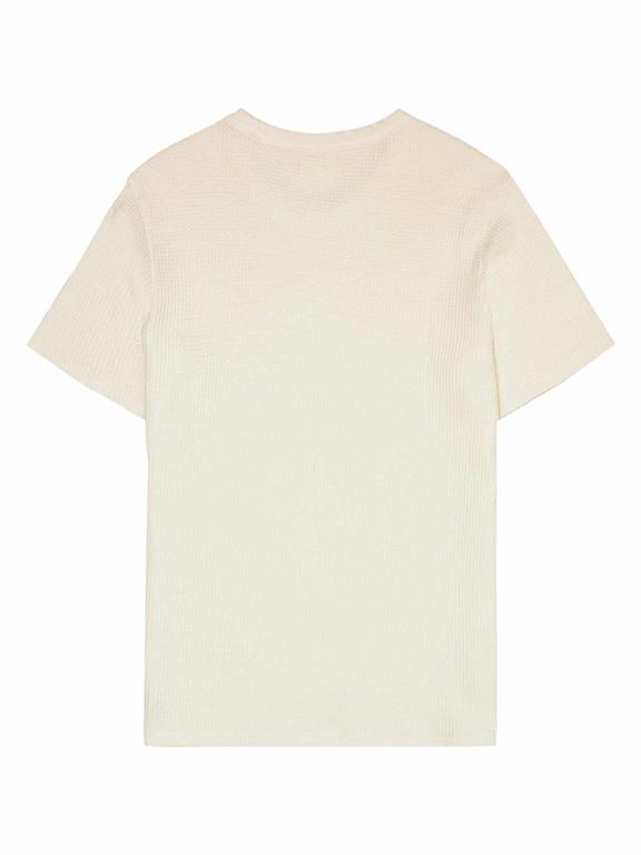 T-Shirt Regular Wafel Gebroken Wit from Shop Like You Give a Damn