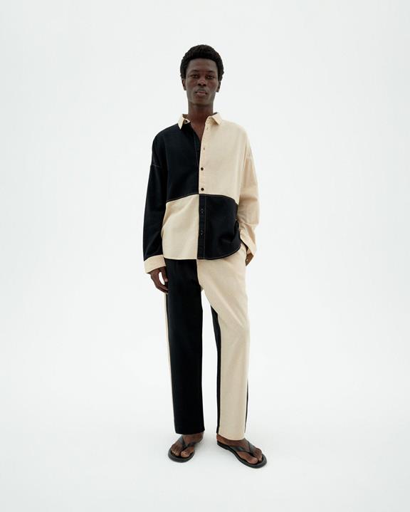 Shirt Haru Zwart & Beige from Shop Like You Give a Damn