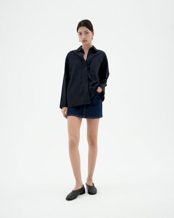 Blouse Popcorn Marcelle Marineblauw from Shop Like You Give a Damn