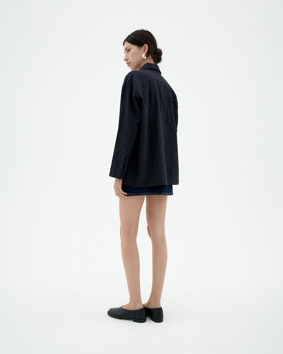 Blouse Popcorn Marcelle Marineblauw from Shop Like You Give a Damn