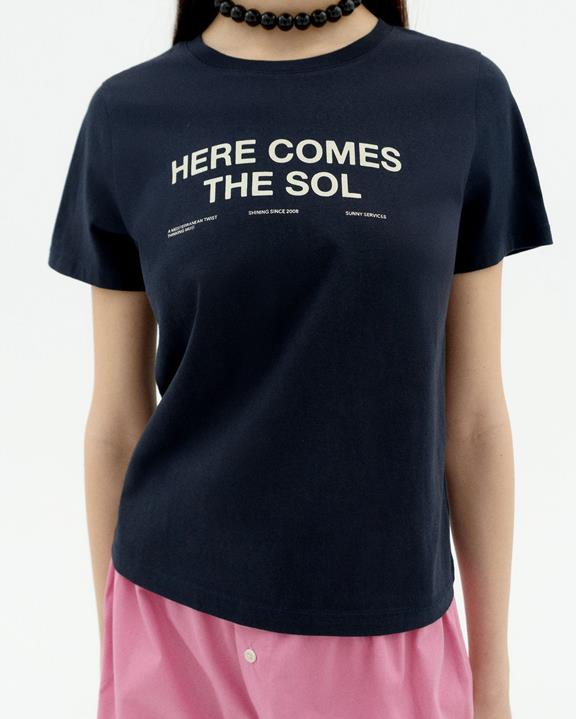 T-Shirt Klassiek Zon Ida Marineblauw from Shop Like You Give a Damn