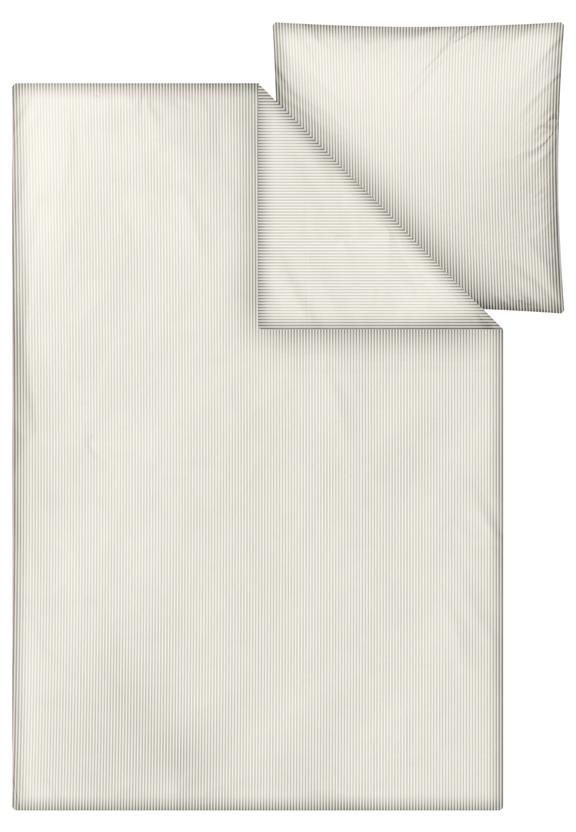 Percale Beddengoedset Majuli Strepen Berk / Natuurlijk Wit from Shop Like You Give a Damn