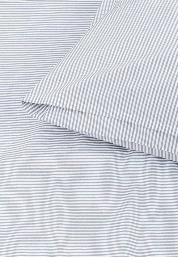 Percale Beddengoedset Majuli Strepen Blauw / Natuurlijk Wit from Shop Like You Give a Damn
