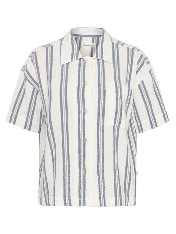 Shirt Gestreept Kort Mouw Wit via Shop Like You Give a Damn