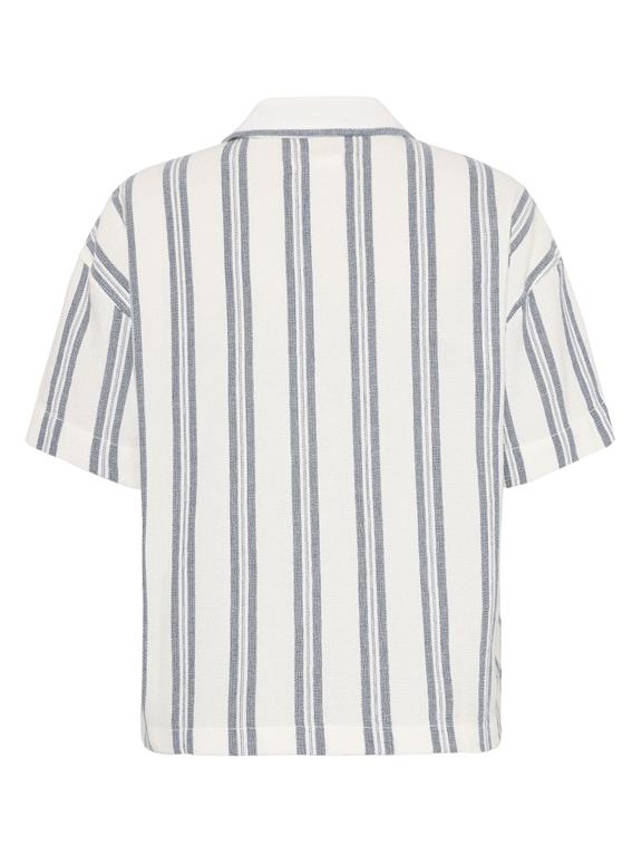 Shirt Gestreept Kort Mouw Wit from Shop Like You Give a Damn