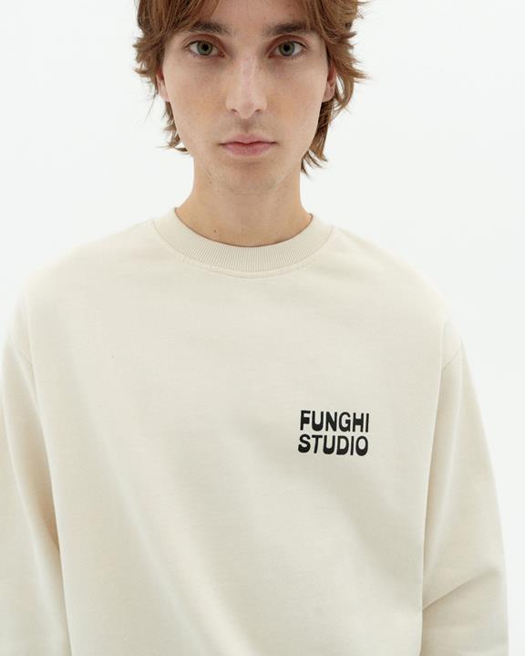 Sweatshirt Funghi Leon Wit from Shop Like You Give a Damn