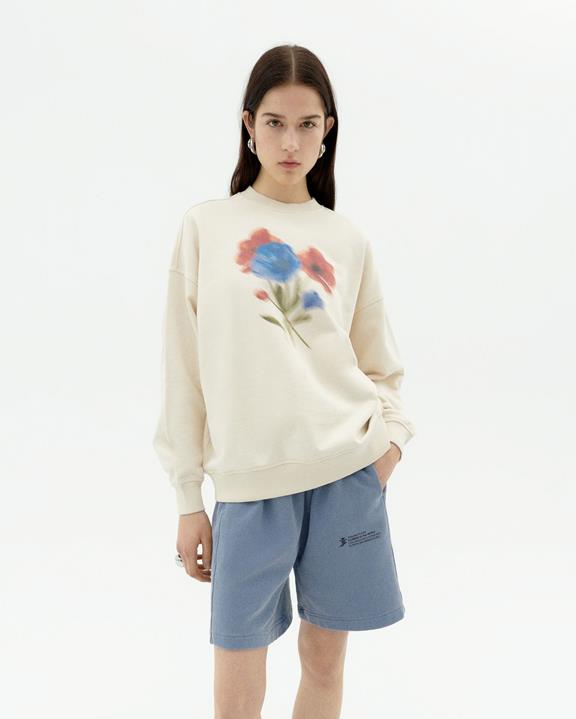 Sweatshirt Jimena Blurry Flower Wit via Shop Like You Give a Damn