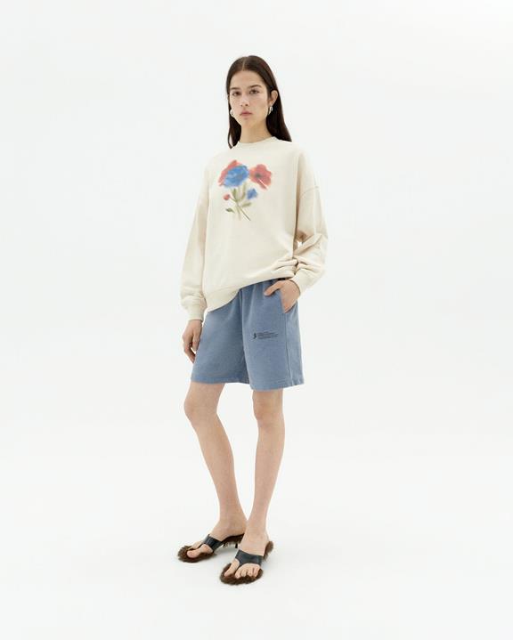 Sweatshirt Jimena Blurry Flower Wit from Shop Like You Give a Damn