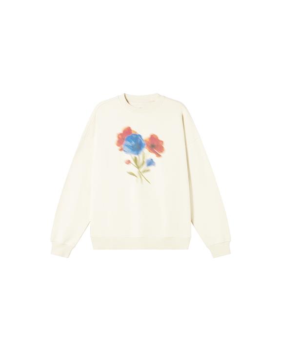 Sweatshirt Jimena Blurry Flower Wit from Shop Like You Give a Damn